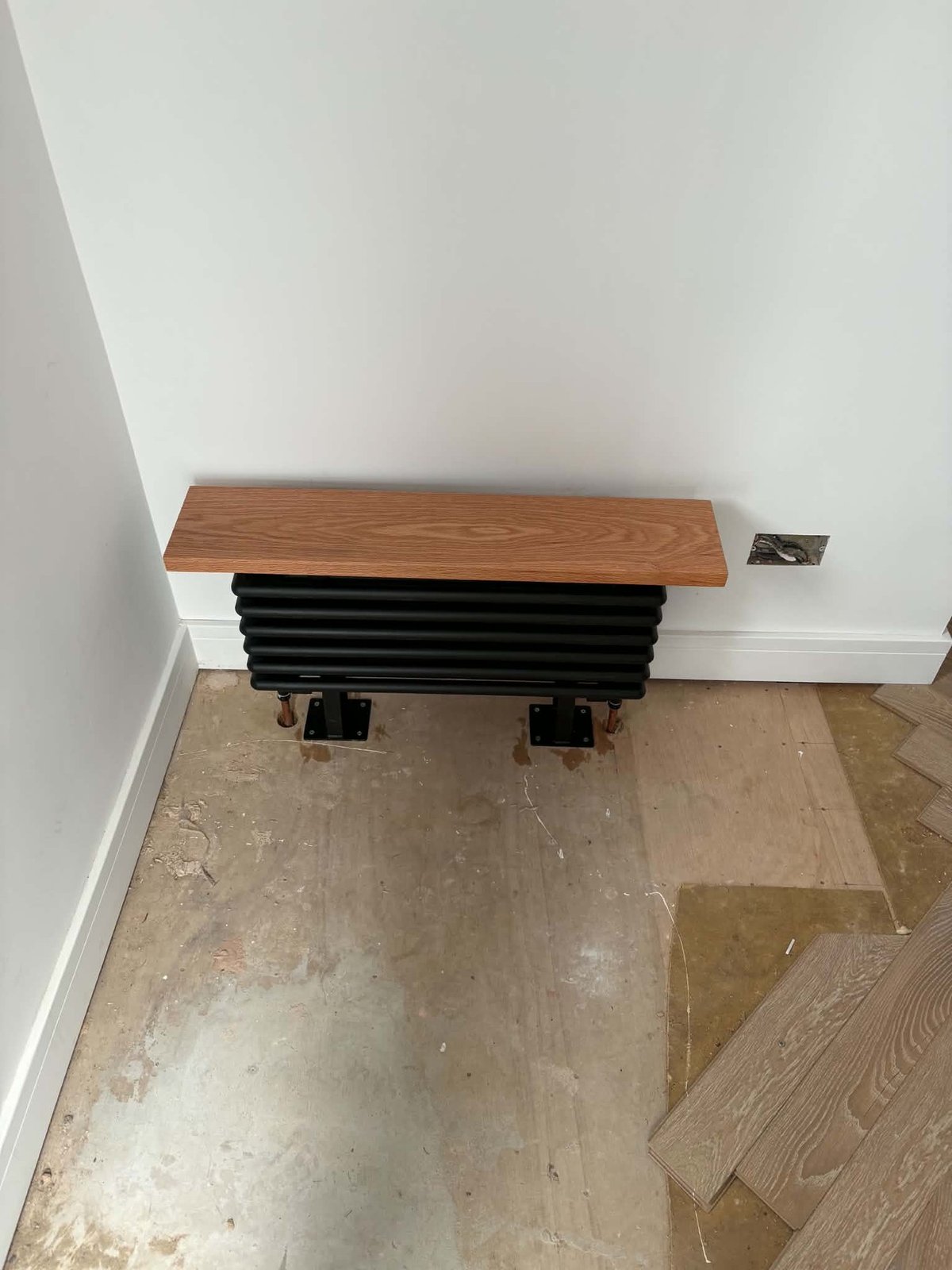 Cast-style column radiator install